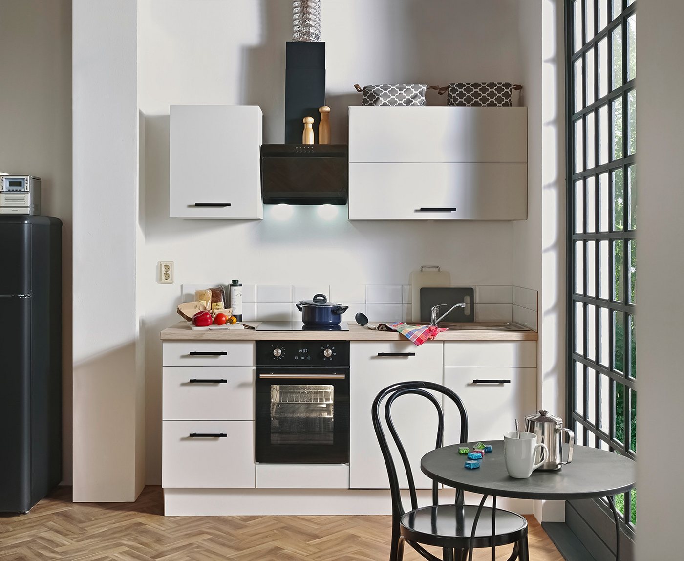 wiho Küchen Küchenzeile Fortyfive, Breite 180 cm, Soft-Close-Funktion in Schubkästen & Auszügen, höhenverstellbare Füße – Bild 2 von 5