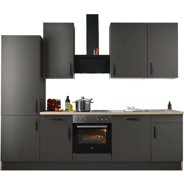 wiho Küchen Küchenzeile "Simi", mit verstellbaren Füßen, Breite 280 cm, wahlweise mit E-Geräten, Soft-Close-Funktion in Schubkästen & Auszügen