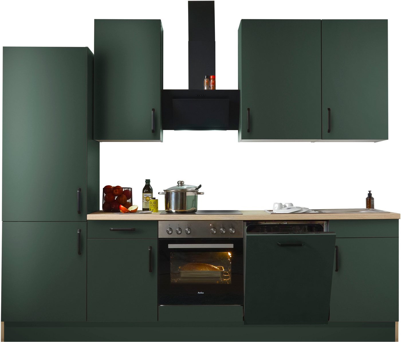 wiho Küchen Küchenzeile "Simi", mit verstellbaren Füßen, Breite 280 cm, wahlweise mit E-Geräten, Soft-Close-Funktion in Schubkästen & Auszügen – Bild 3 von 5
