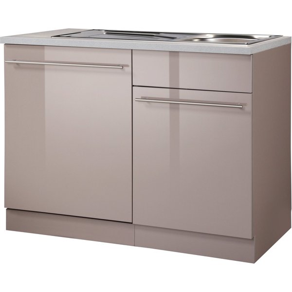 wiho Küchen Spülenschrank Chicago 110 cm breit, inkl. Tür/Sockel für Geschirrspüler