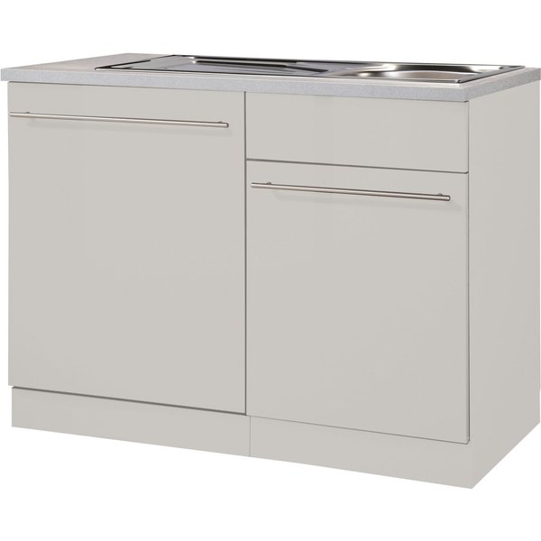 wiho Küchen Spülenschrank Chicago 110 cm breit, inkl. Tür/Sockel für Geschirrspüler