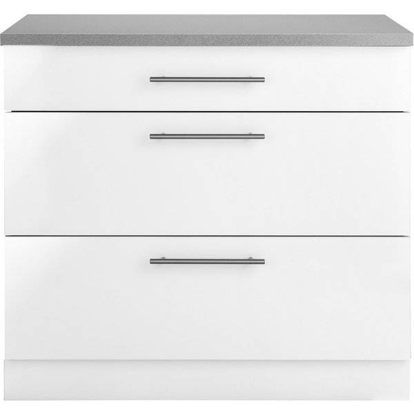 wiho Küchen Unterschrank Cali 90 cm breit, mit 2 großen Auszügen
