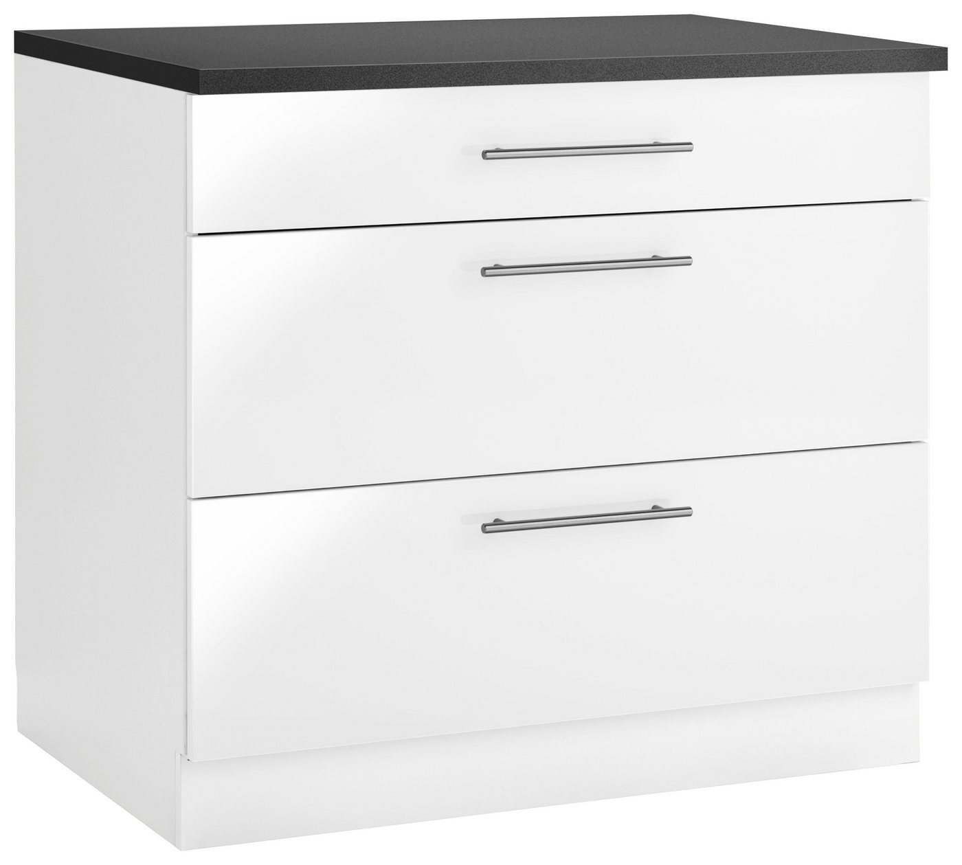 wiho Küchen Unterschrank Cali 90 cm breit, mit 2 großen Auszügen – Bild 3 von 5