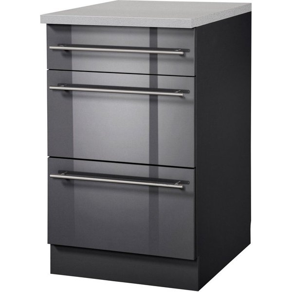 wiho Küchen Unterschrank Chicago 50 cm breit mit 2 Auszügen