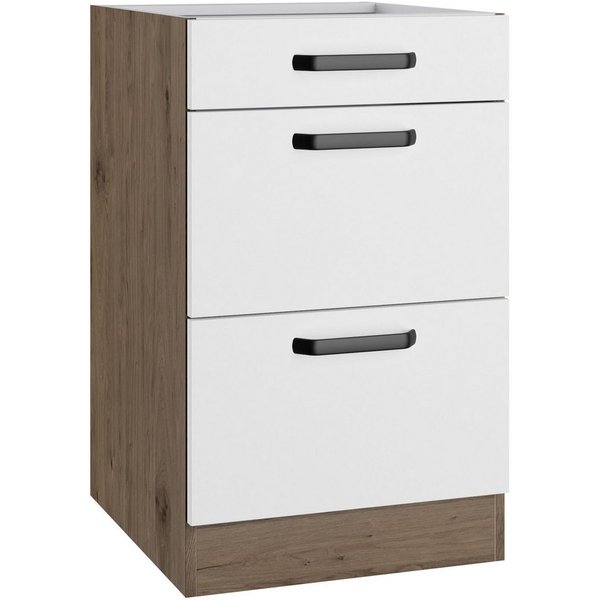 wiho Küchen Unterschrank Elba Breite 50 cm, mit zwei Auszügen