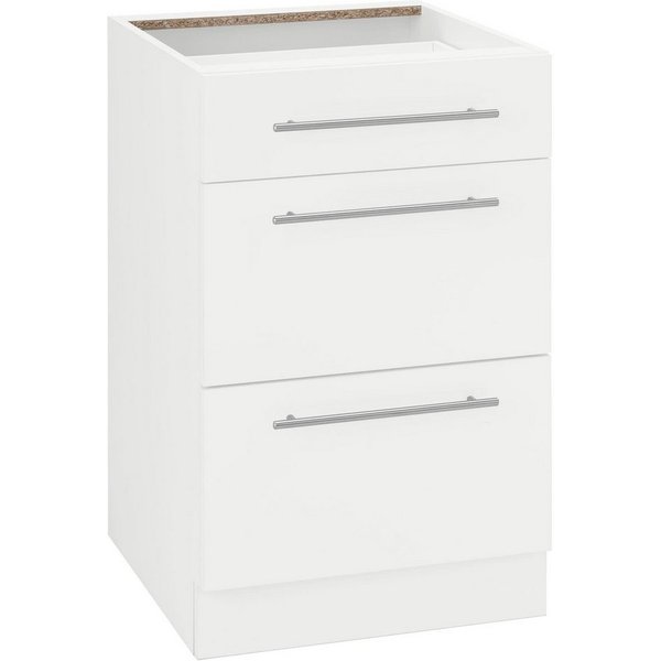 wiho Küchen Unterschrank Flexi2, Breite 50 cm 1 Schubkasten, 2 Auszüge