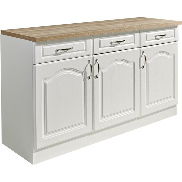 wiho Küchen Unterschrank Linz 150 cm breit, in Landhaus-Optik