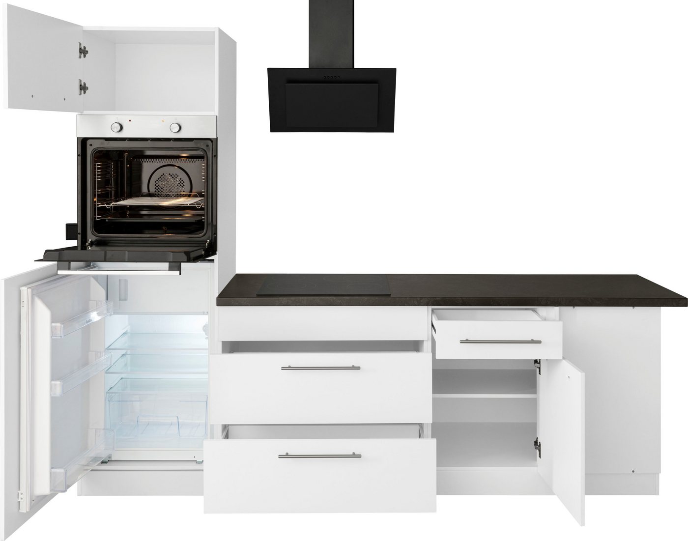 wiho Küchen Winkelküche Unna, mit E-Geräten, Stellbreite 260 x 220 cm – Bild 4 von 5