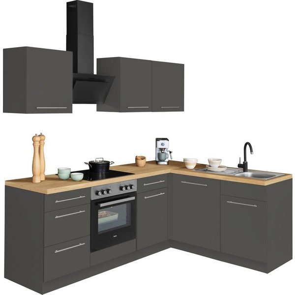 wiho Küchen Winkelküche Unna, mit E-Geräten, Stellbreite 220 x 170 cm