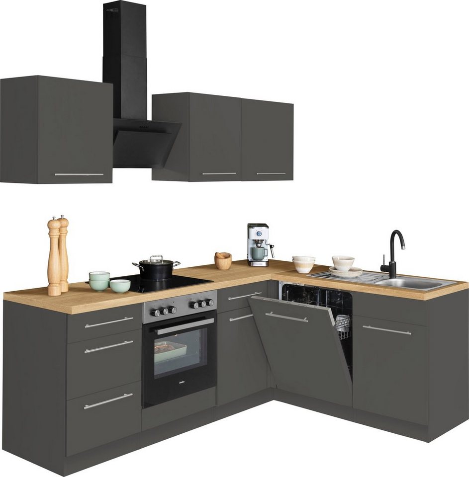 wiho Küchen Winkelküche Unna, mit E-Geräten, Stellbreite 220 x 170 cm – Bild 2 von 5