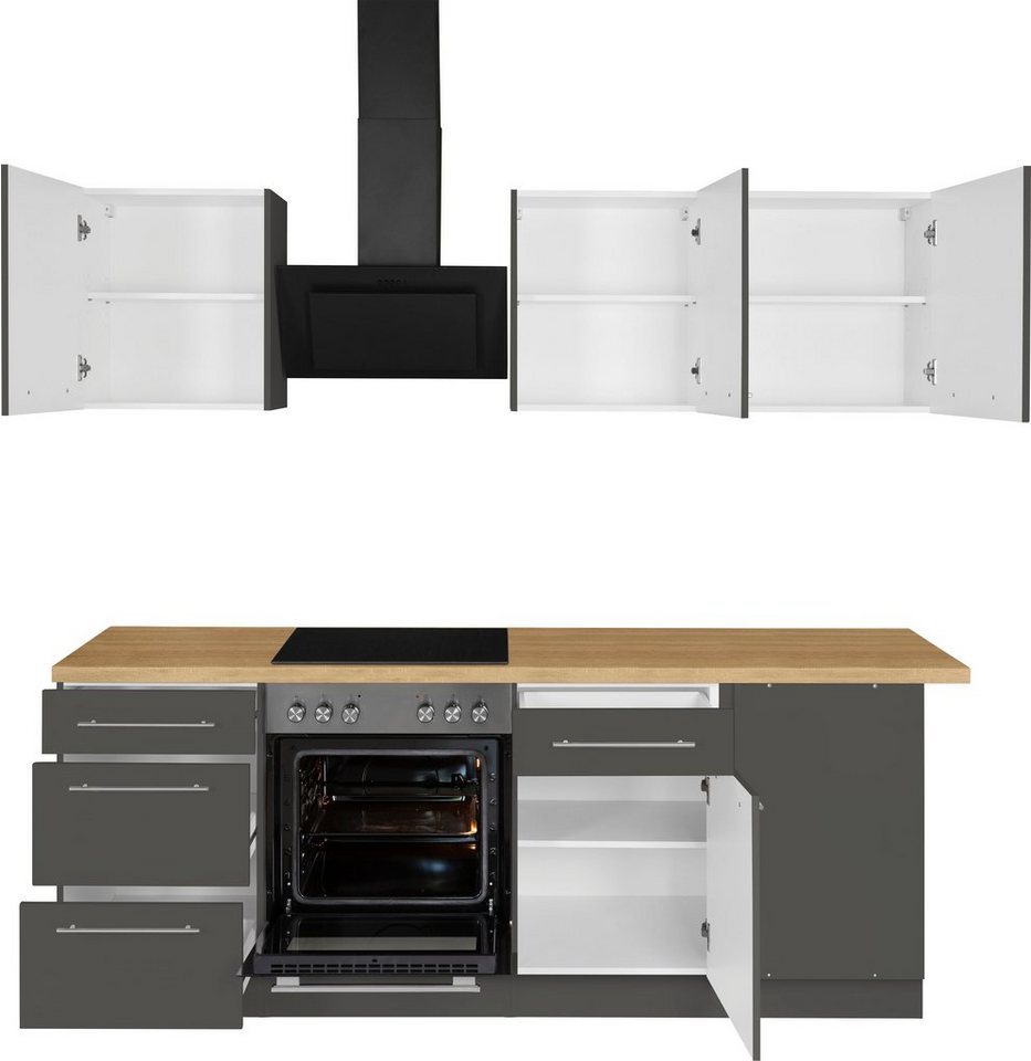 wiho Küchen Winkelküche Unna, mit E-Geräten, Stellbreite 220 x 170 cm – Bild 3 von 5