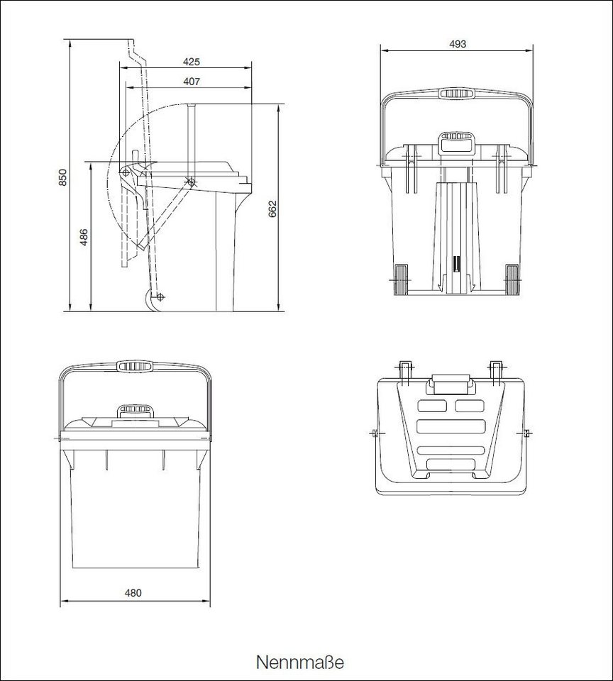 Wilai Rollcontainer Sulo Rollbox 42 Liter – Bild 2 von 3
