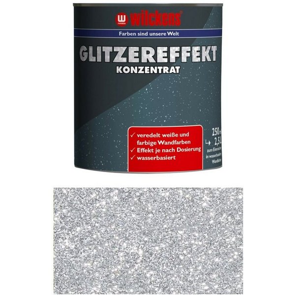 Wilckens Farben Wand- und Deckenfarbe Glitzereffekt Konzentrat 250 ml Silber Farbzusatz
