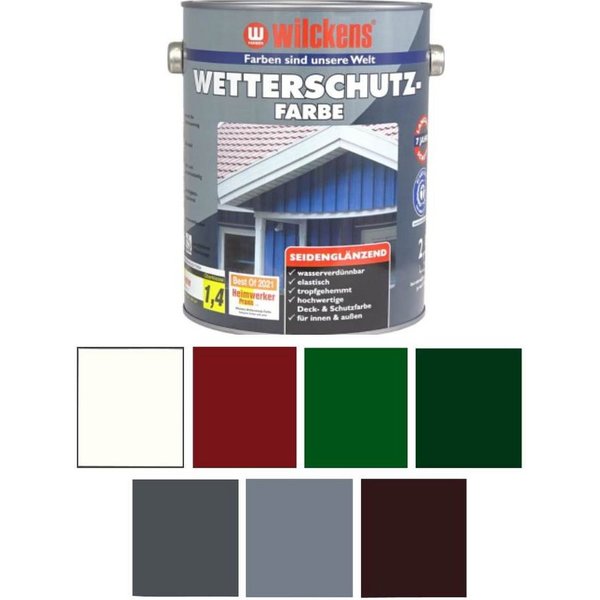 Wilckens Farben Wetterschutzfarbe 2,5 Liter Schwedenrot