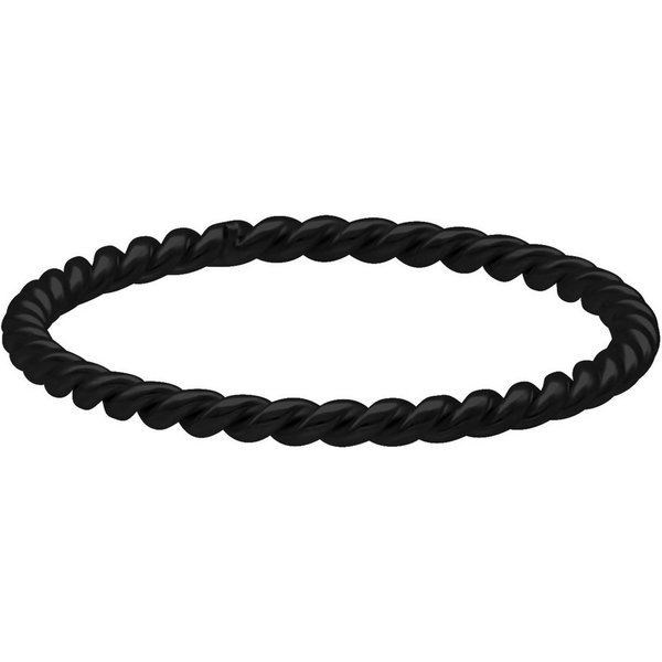 Wildcat Fingerring Twisted Ring - Schwarz, 20,0 mm, Chirurgenstahl 316L - wasserfest, langlebig, hautverträglich
