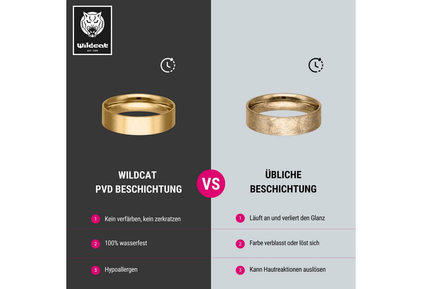 Wildcat Fingerring Twisted Ring - Schwarz, 20,0 mm, Chirurgenstahl 316L - wasserfest, langlebig, hautverträglich – Bild 3 von 3