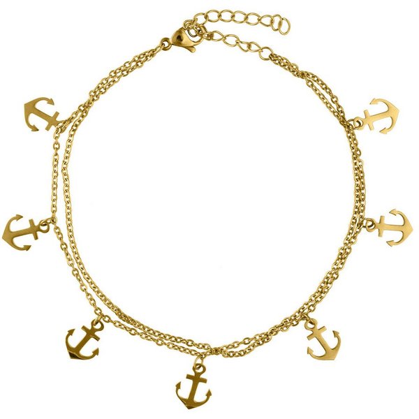 Wildcat Fußkette Anchor Fußkettchen - Gold, Chirurgenstahl 316L - wasserfest, langlebig, hautverträglich