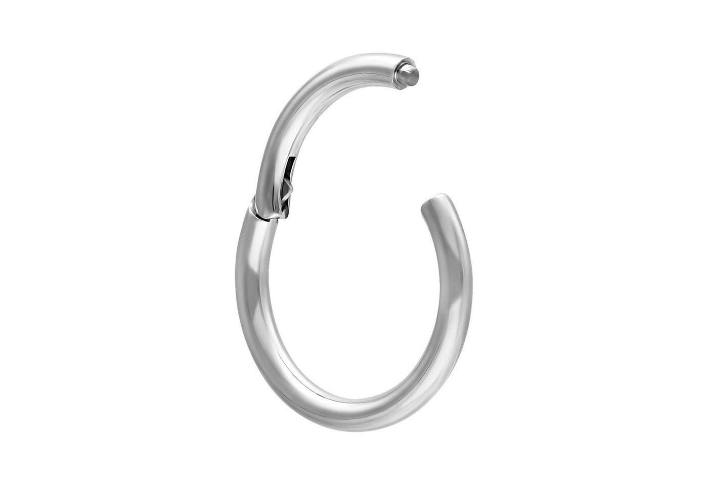 Wildcat Nasenpiercing Hinged Ring für Ohr, Nase, Lippe, Bauchnabel, 1 Stück, Titan Grad 23 - wasserfest, hautverträglich, Silber – Bild 3 von 5