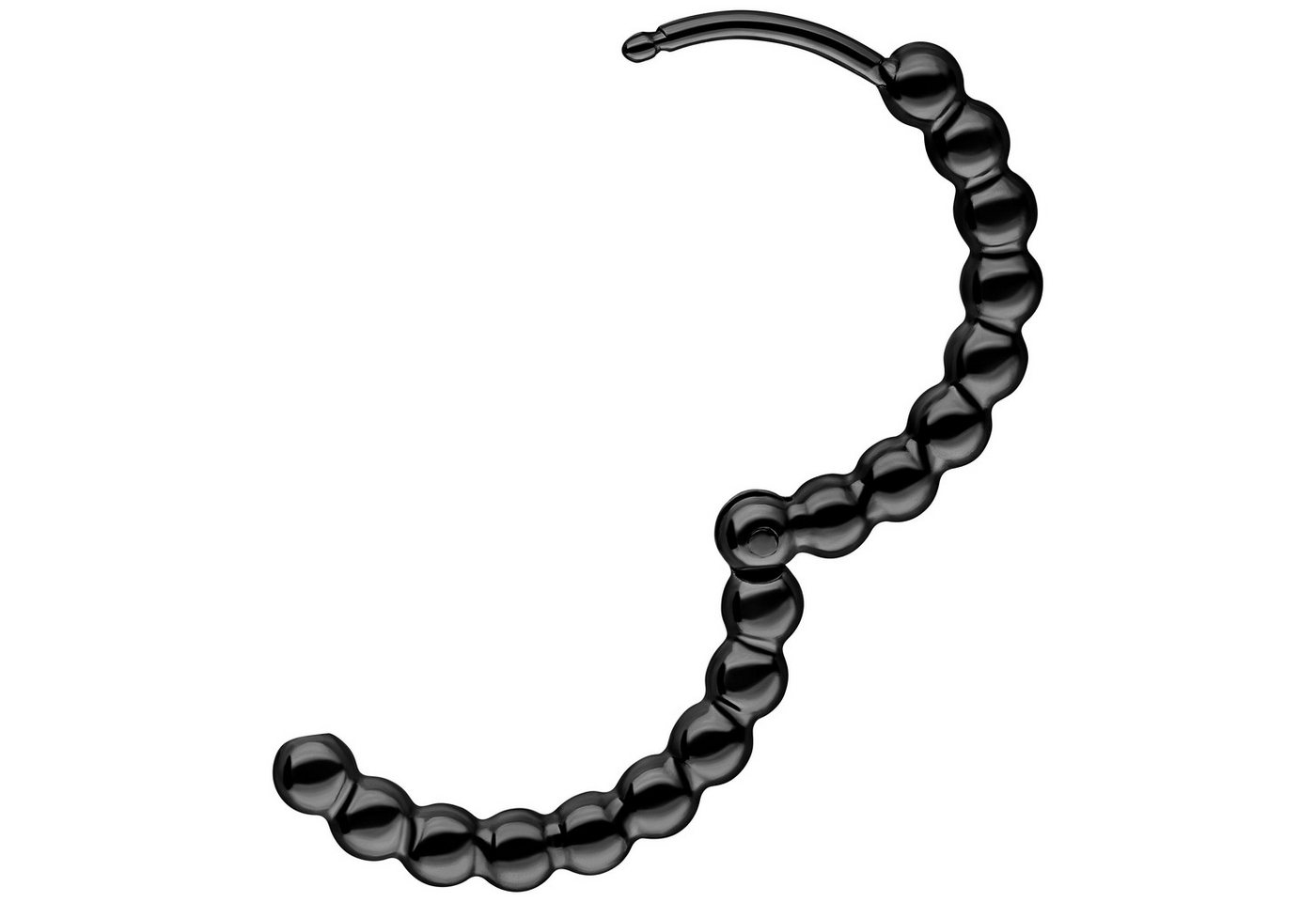 Wildcat Paar Ohrhänger Little Basic Bubble Hoops Pairs - Schwarz, 12,0 mm, Chirurgenstahl 316L - wasserfest, langlebig, hautverträglich – Bild 4 von 5