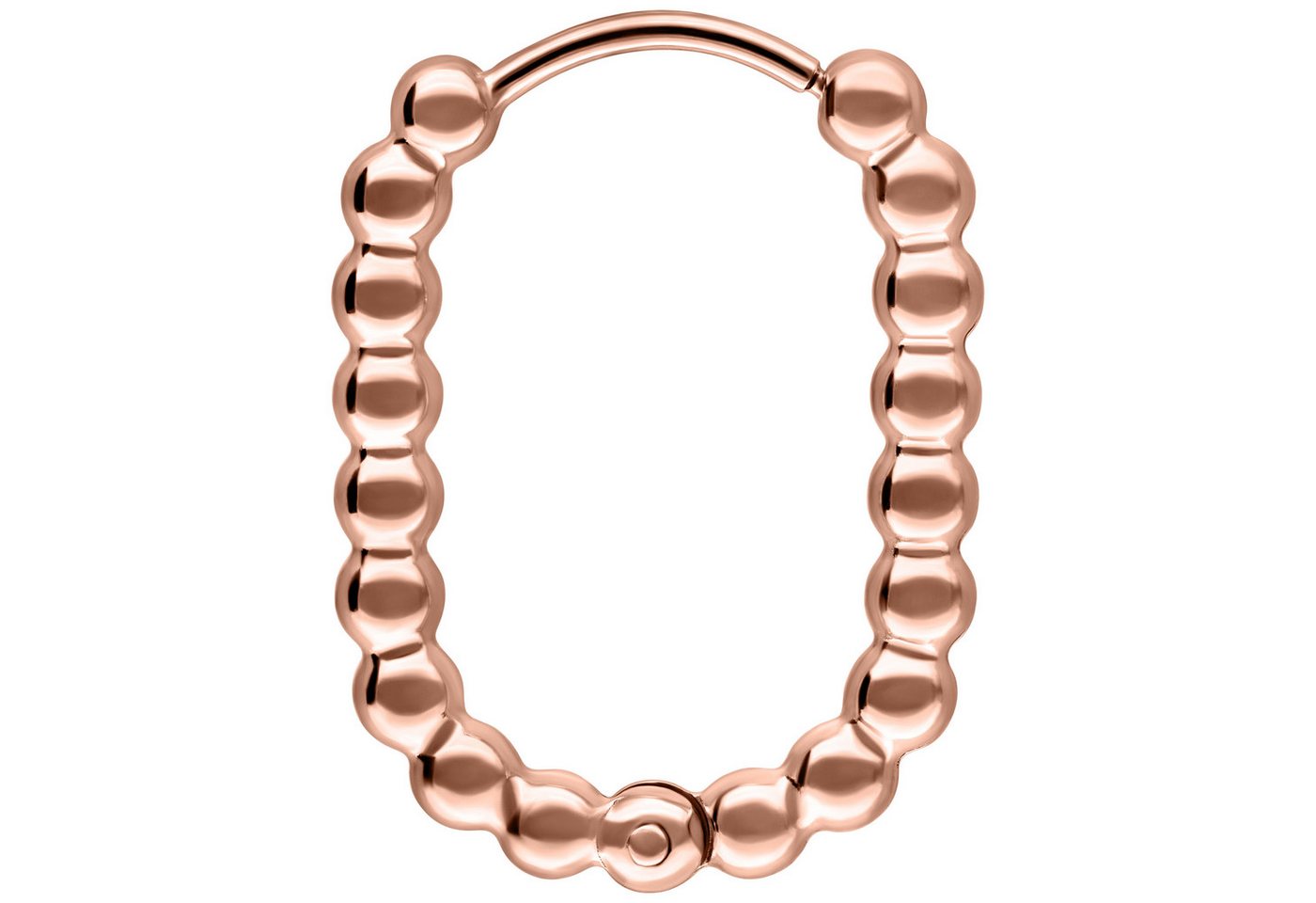 Wildcat Paar Ohrhänger Oval Bubble Hoops - Roségold, Chirurgenstahl 316L - wasserfest, langlebig, hautverträglich – Bild 2 von 5