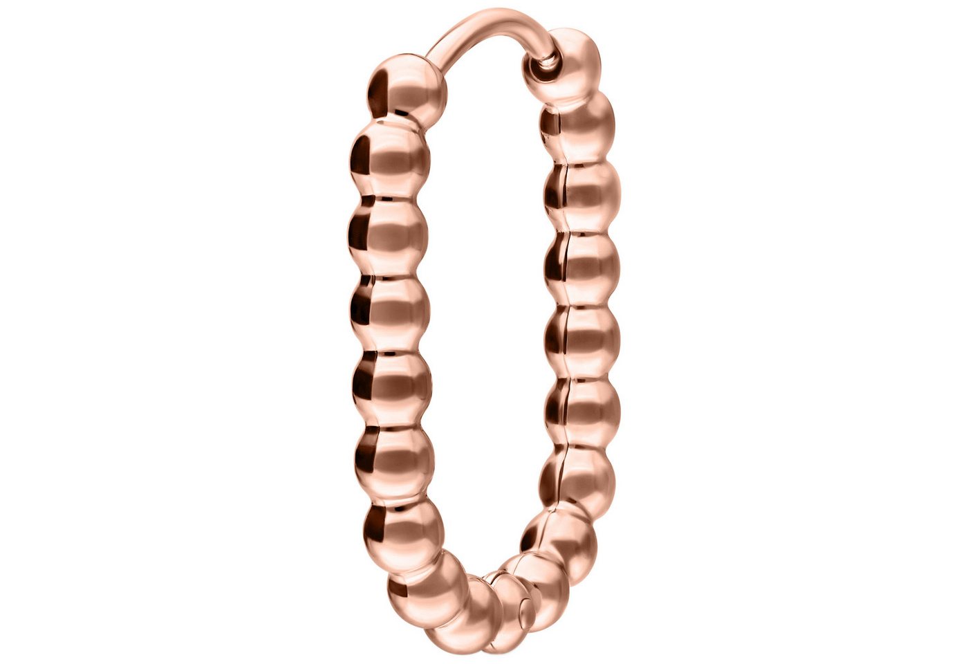 Wildcat Paar Ohrhänger Oval Bubble Hoops - Roségold, Chirurgenstahl 316L - wasserfest, langlebig, hautverträglich – Bild 3 von 5