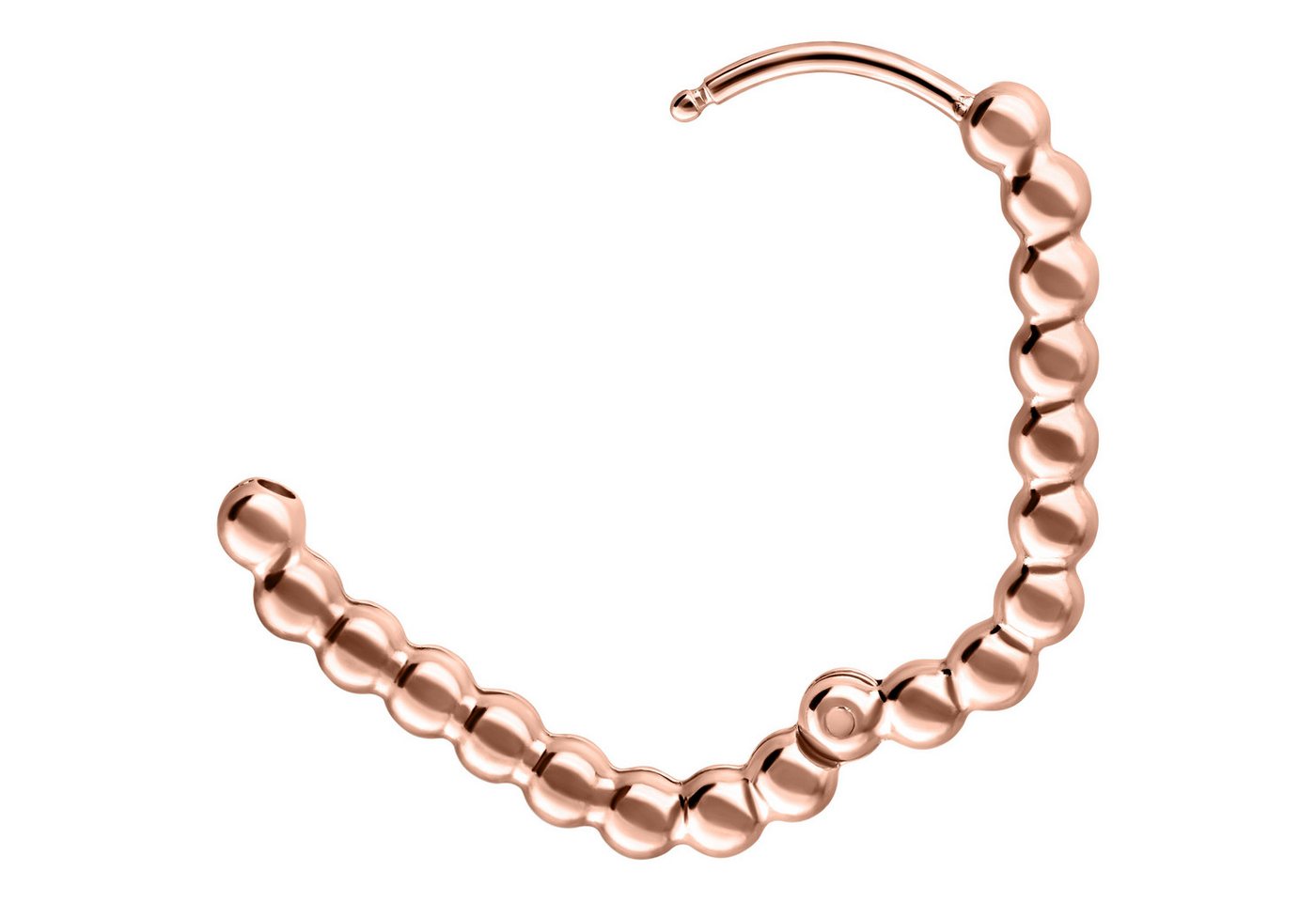 Wildcat Paar Ohrhänger Oval Bubble Hoops - Roségold, Chirurgenstahl 316L - wasserfest, langlebig, hautverträglich – Bild 4 von 5