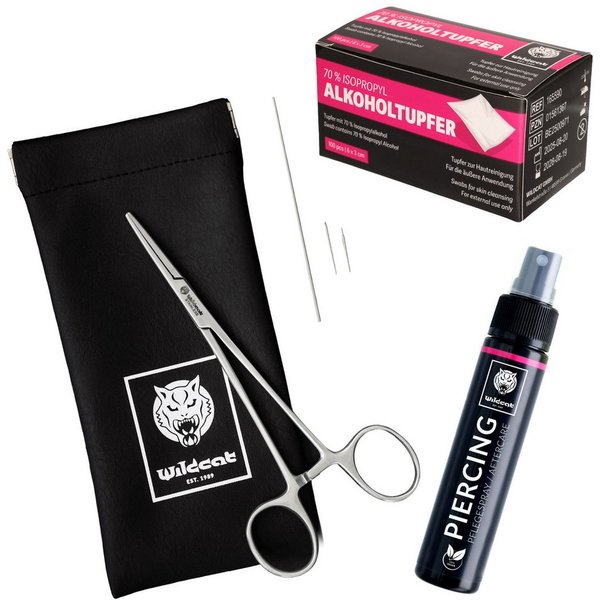 Wildcat Piercing-Set Piercing Change Kit Set für, 1 Stück, Edelstahl - wasserfest, hautverträglich