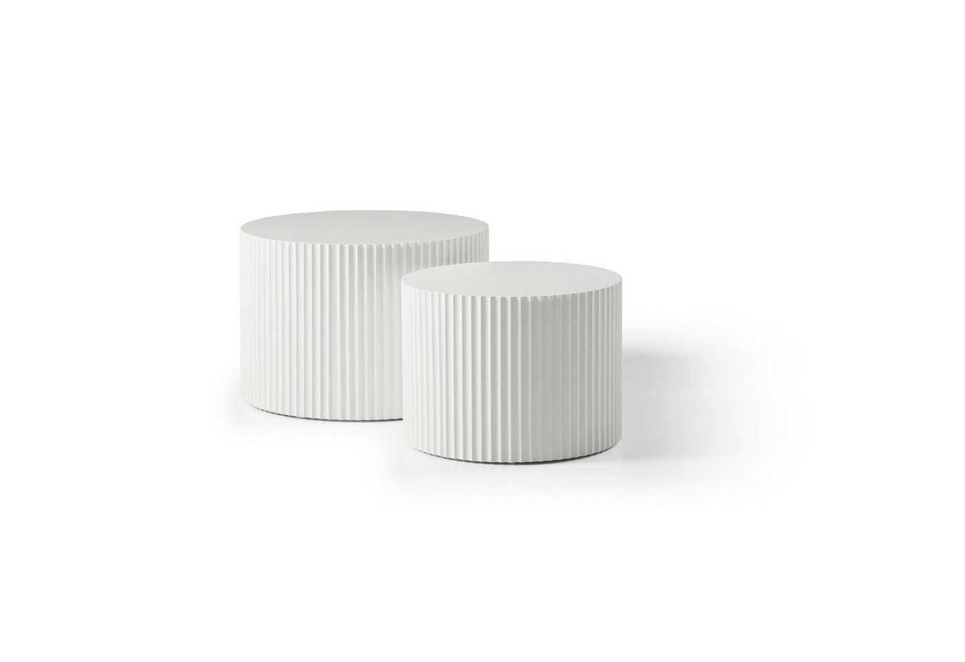 WILLIAMSPACE Couchtisch Carno MDF Couchtisch Set, rund & ineinander schiebbar platzsparend – Bild 3 von 5