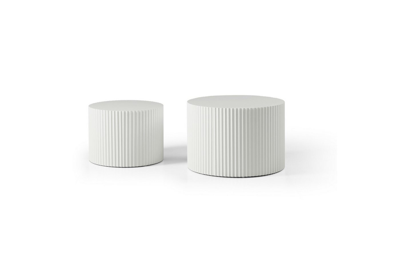 WILLIAMSPACE Couchtisch Carno MDF Couchtisch Set, rund & ineinander schiebbar platzsparend – Bild 4 von 5