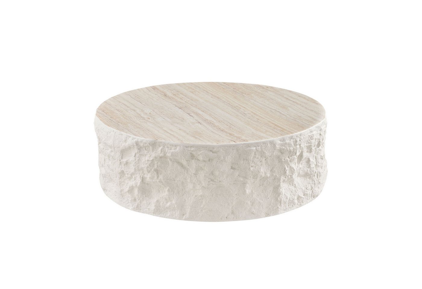 WILLIAMSPACE Couchtisch Column Runder Couchtisch aus Fiberglas mit Steinoptik (1 St) – Bild 2 von 5