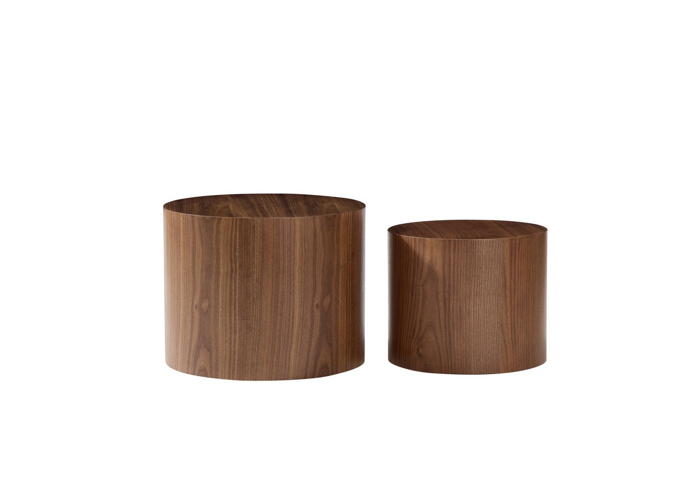 WILLIAMSPACE Couchtisch Lazio runder 2er-Set, Nesting Tische im Trend-Design (2er-Set), Maße ca 1.: B48 x T48 x H38cm/Maße ca 2.: B38 x T38x H32 cm – Bild 2 von 5