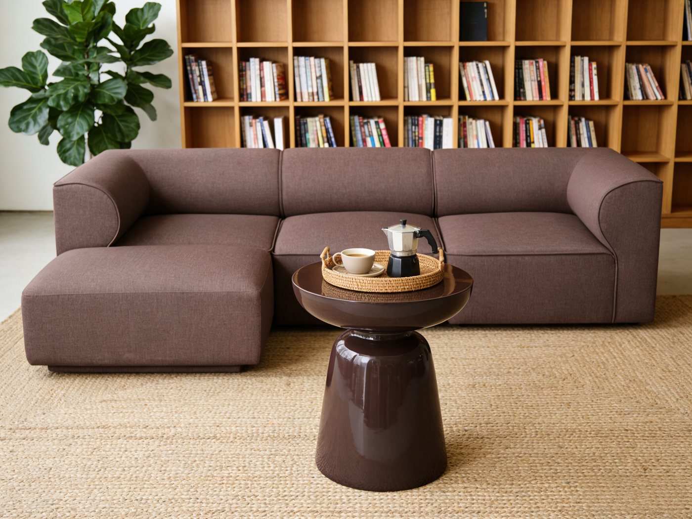 WILLIAMSPACE Couchtisch Meta Runder Beistelltisch aus Fiberglas, Moderner Design-Tisch (1 St) – Bild 5 von 5