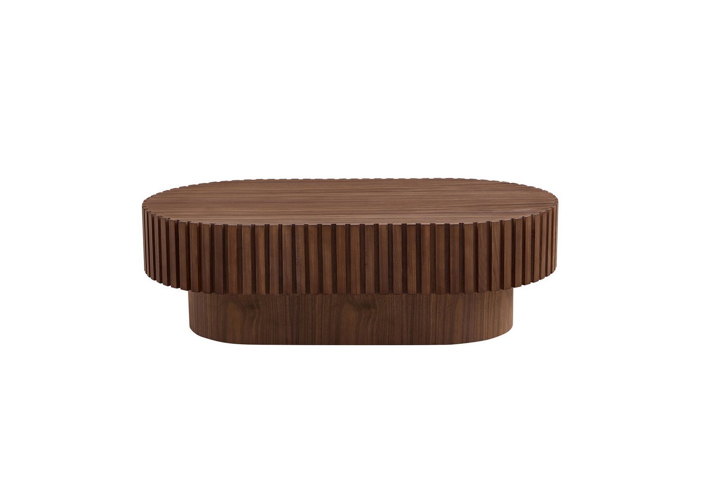 WILLIAMSPACE Couchtisch Neo Ovaler Couchtisch mit geriffeltem Design,Moderner Wohnzimmertisch (1 St), Maße ca.: B111 x T63 x H35 cm – Bild 2 von 5