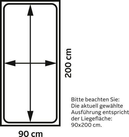 Wimex Bett Liverpool, 3 Breiten zur Auswahl, Made in Germany, mit rustikalen Metallbeschlägen im coolen Loft Style – Bild 3 von 5