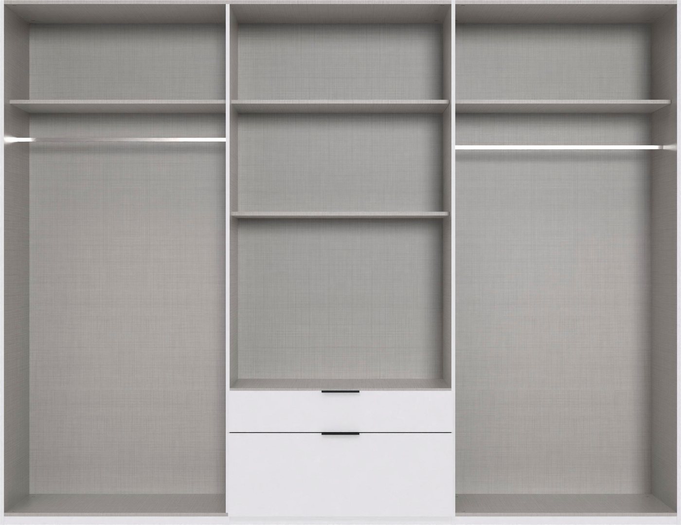 Wimex Drehtürenschrank Mugano (mit langen oder kurzen Griffen aus Metall) in vielen Breiten, 208 oder 236 cm hoch, Made in Germany – Bild 3 von 5