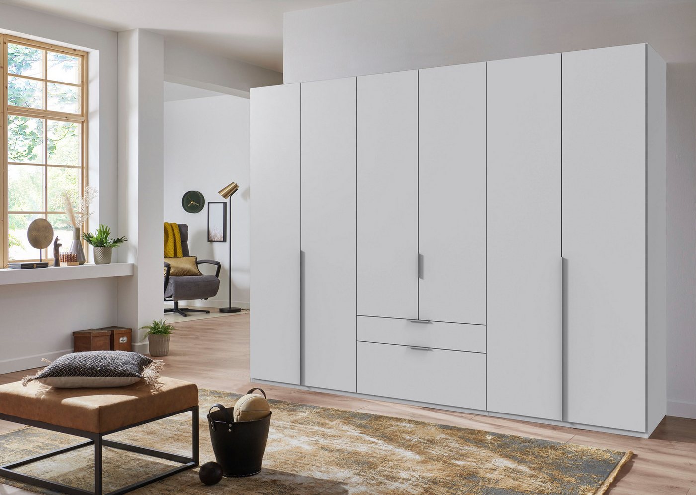Wimex Drehtürenschrank Mugano (mit langen oder kurzen Griffen aus Metall) in vielen Breiten, 208 oder 236 cm hoch, Made in Germany – Bild 2 von 5