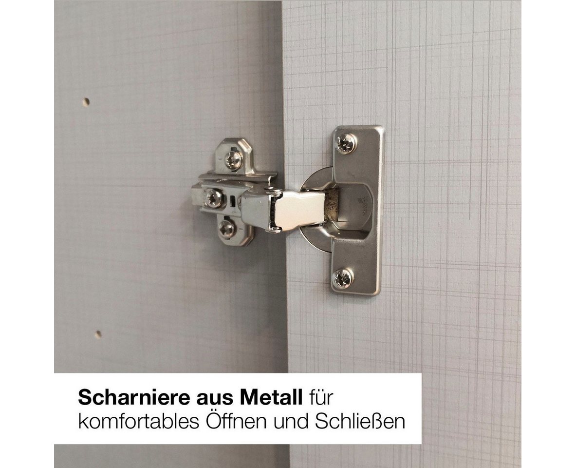 Wimex Drehtürenschrank Mugano (mit langen oder kurzen Griffen aus Metall) in vielen Breiten, 208 oder 236 cm hoch, Made in Germany – Bild 4 von 5