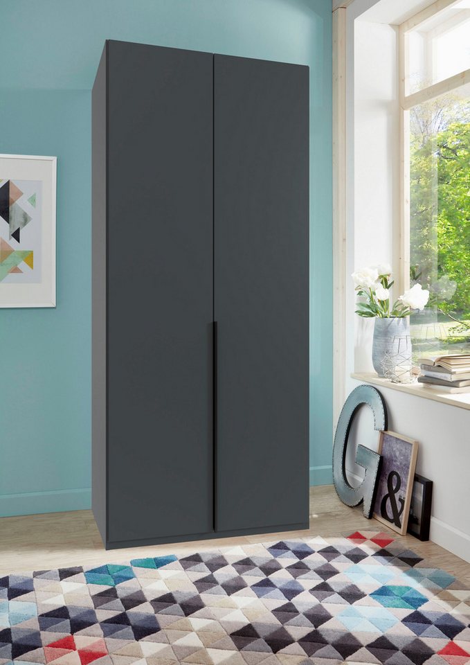 Wimex Kleiderschrank Mugano,in 5 Breiten,2 Höhen,2 Tiefen, viele Farben, Made in Germany (in Basic oder Premium Ausstattung) mit langen Griffen aus Metall, mit  – Bild 2 von 5