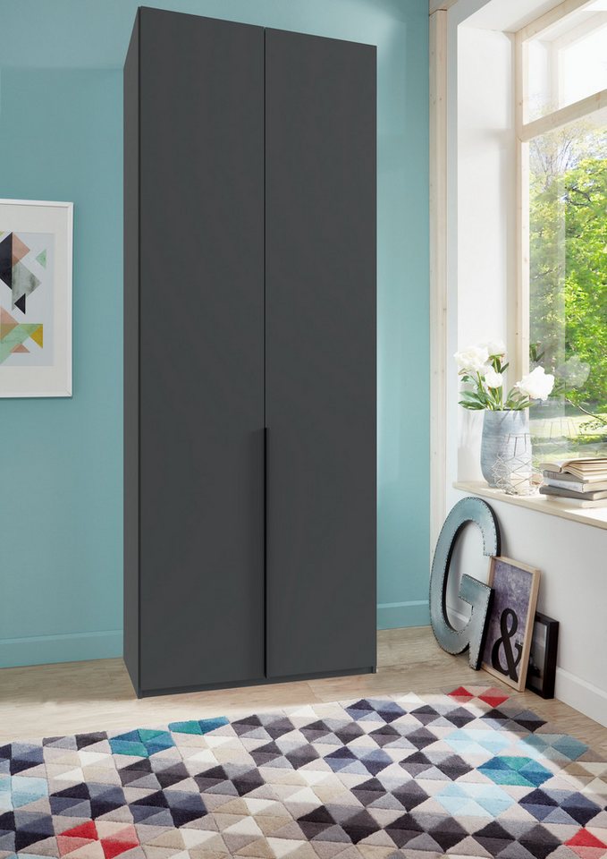 Wimex Kleiderschrank Mugano,in 5 Breiten,2 Höhen,2 Tiefen, viele Farben, Made in Germany (in Basic oder Premium Ausstattung) mit langen Griffen aus Metall, mit  – Bild 2 von 5
