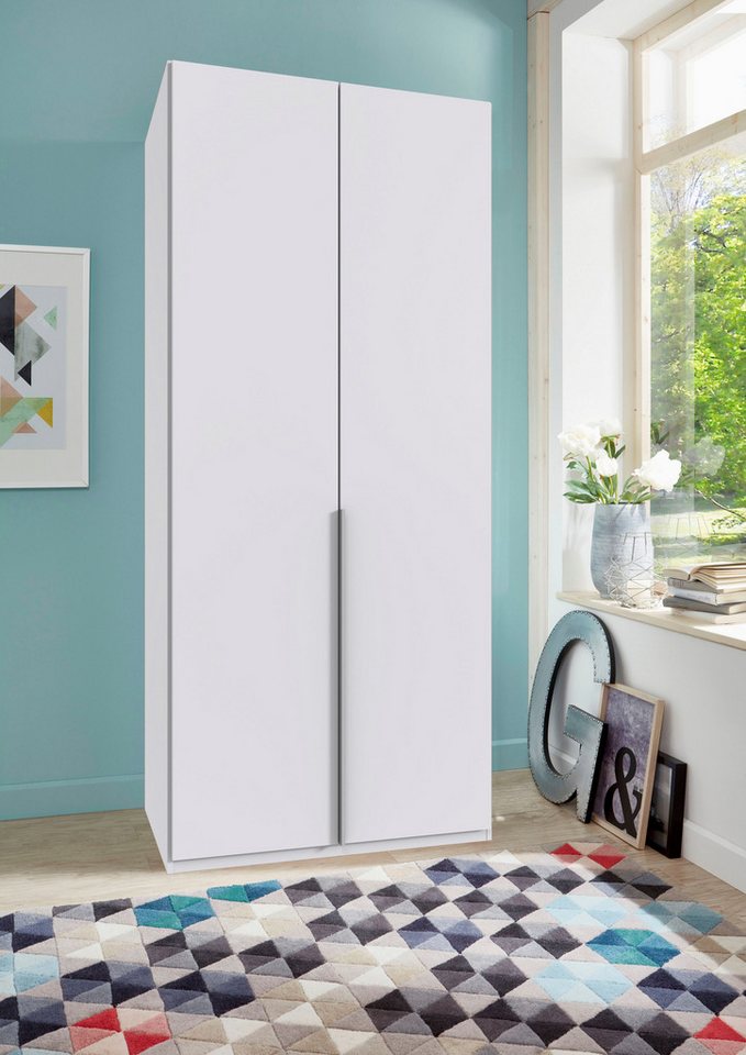 Wimex Kleiderschrank Mugano,in 5 Breiten,2 Höhen,2 Tiefen, viele Farben, Made in Germany (in Basic oder Premium Ausstattung) mit langen Griffen aus Metall, mit  – Bild 2 von 5