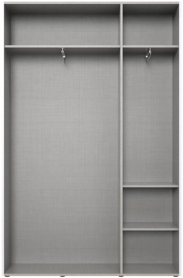 Wimex Kleiderschrank Mugano,in 3 Breiten, 2 Tiefen, viele Farben, Made in Germany (in Basic oder Premium Ausstattung) mit kurzen Griffen aus Metall – Bild 3 von 5