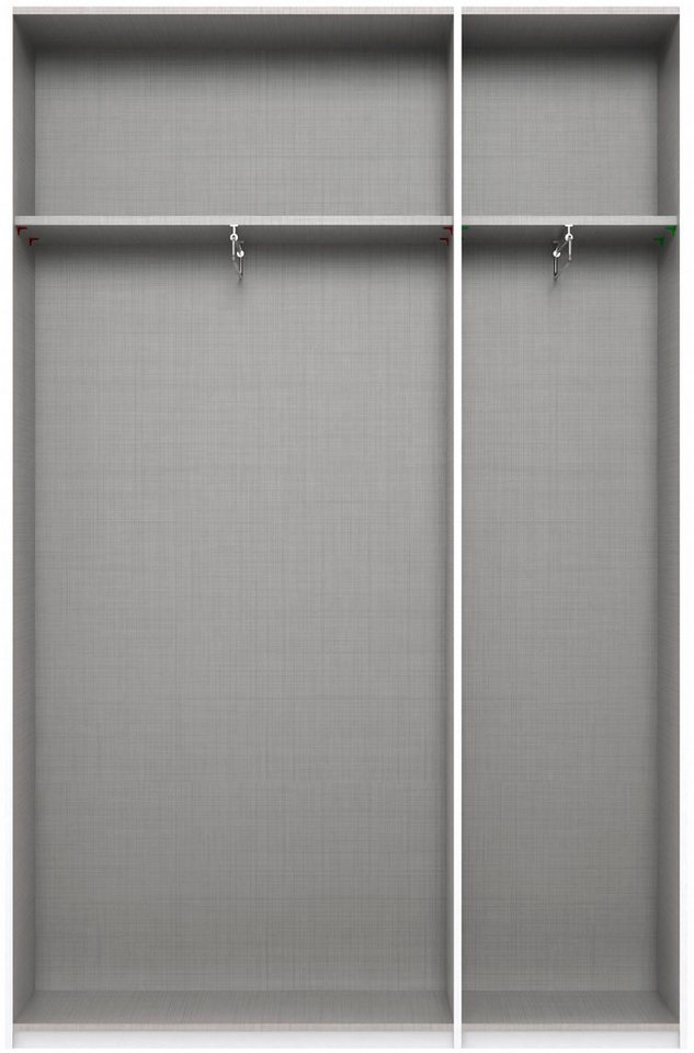Wimex Kleiderschrank Mugano,in 5 Breiten,2 Höhen,2 Tiefen, viele Farben, Made in Germany (in Basic oder Premium Ausstattung) mit langen Griffen aus Metall, mit  – Bild 3 von 5