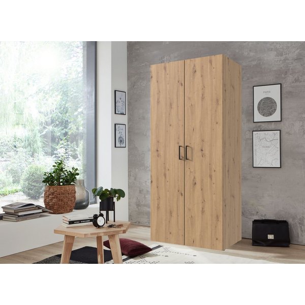 Wimex Kleiderschrank Mugano,in 3 Breiten, 2 Tiefen, viele Farben, Made in Germany (in Basic oder Premium Ausstattung) mit kurzen Griffen aus Metall