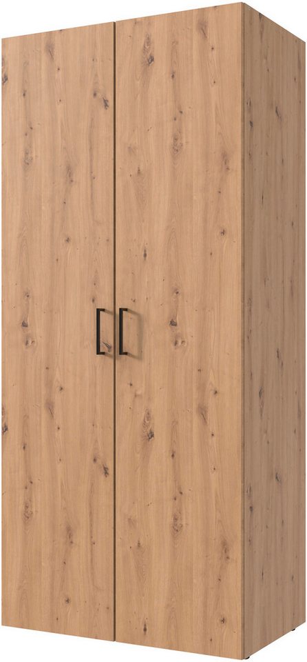 Wimex Kleiderschrank Mugano,in 3 Breiten, 2 Tiefen, viele Farben, Made in Germany (in Basic oder Premium Ausstattung) mit kurzen Griffen aus Metall – Bild 2 von 5