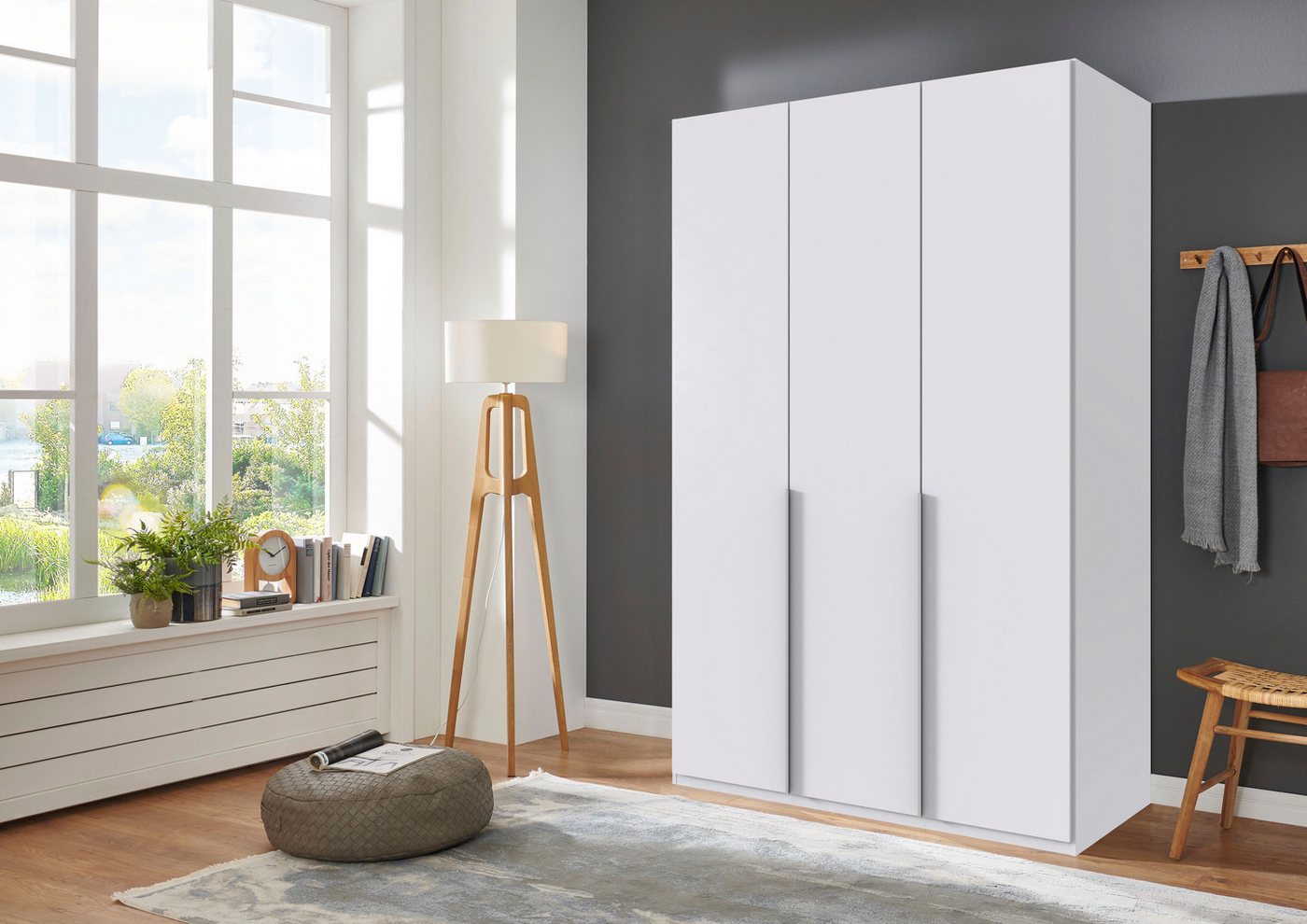 Wimex Kleiderschrank Mugano,in 5 Breiten,2 Höhen,2 Tiefen, viele Farben, Made in Germany (in Basic oder Premium Ausstattung) mit langen Griffen aus Metall, mit  – Bild 2 von 5
