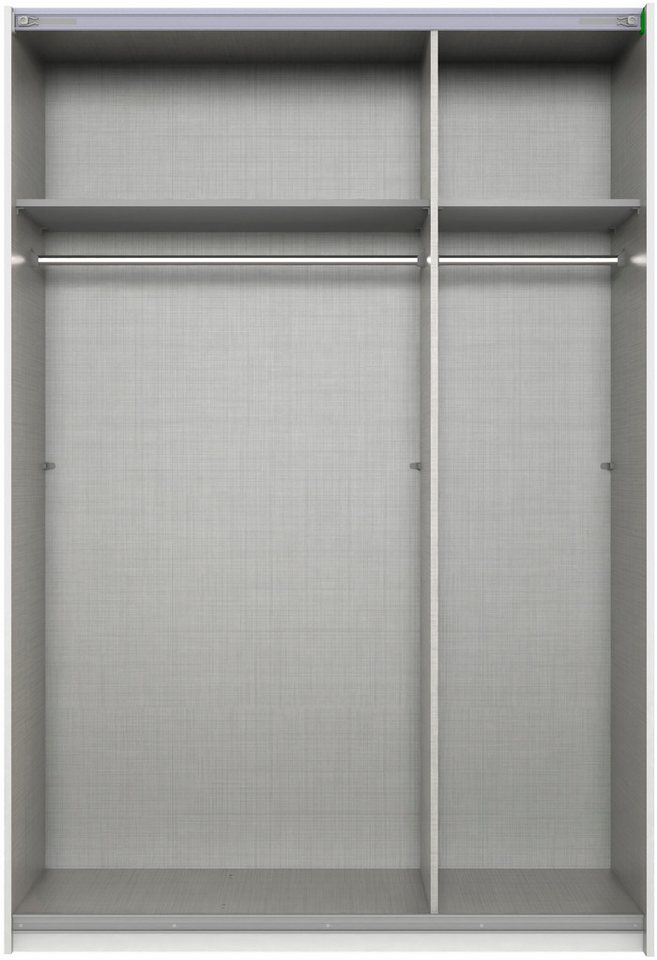 Wimex Kleiderschrank Mugano, B/T/H 135 oder 180/65/198cm, Made in Germany (wähle Deine Ausstattung: Basic oder Premium) 2 Schwebetüren mit oder ohne Spiegel, Me – Bild 3 von 5