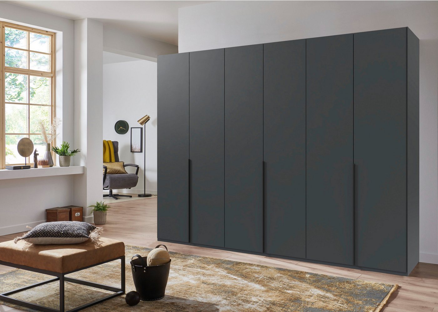 Wimex Kleiderschrank Mugano,in 5 Breiten,2 Höhen,2 Tiefen, viele Farben, Made in Germany (in Basic oder Premium Ausstattung) mit langen Griffen aus Metall, mit  – Bild 2 von 5
