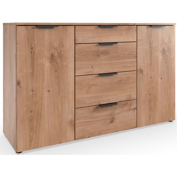 Wimex Kombikommode Level by fresh to go, 2-türig mit 4 Schubladen, soft-close Funktion, 135cm breit, 84cm hoch