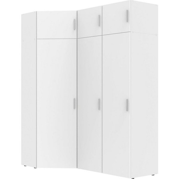 Wimex Schranksystem Münster (Spar-Set, 6tlg: Eckschrank+ 2 Schränke 30cm breit+ 3 Aufsatzmodule) Mehrzweckschrank