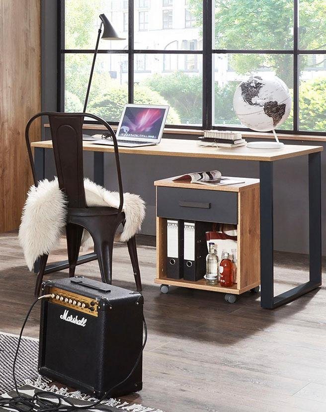 Wimex Schreibtisch Liverpool, Tisch im coolen Loft Style, mit Kufen aus Metall, 140/70/74 cm – Bild 3 von 5
